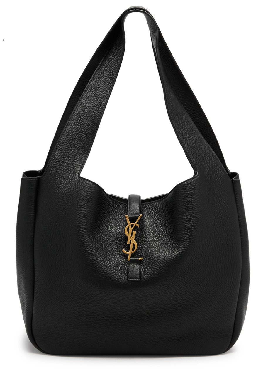 Saint Laurent Le 5 À 7 Grained Leather Tote In Black