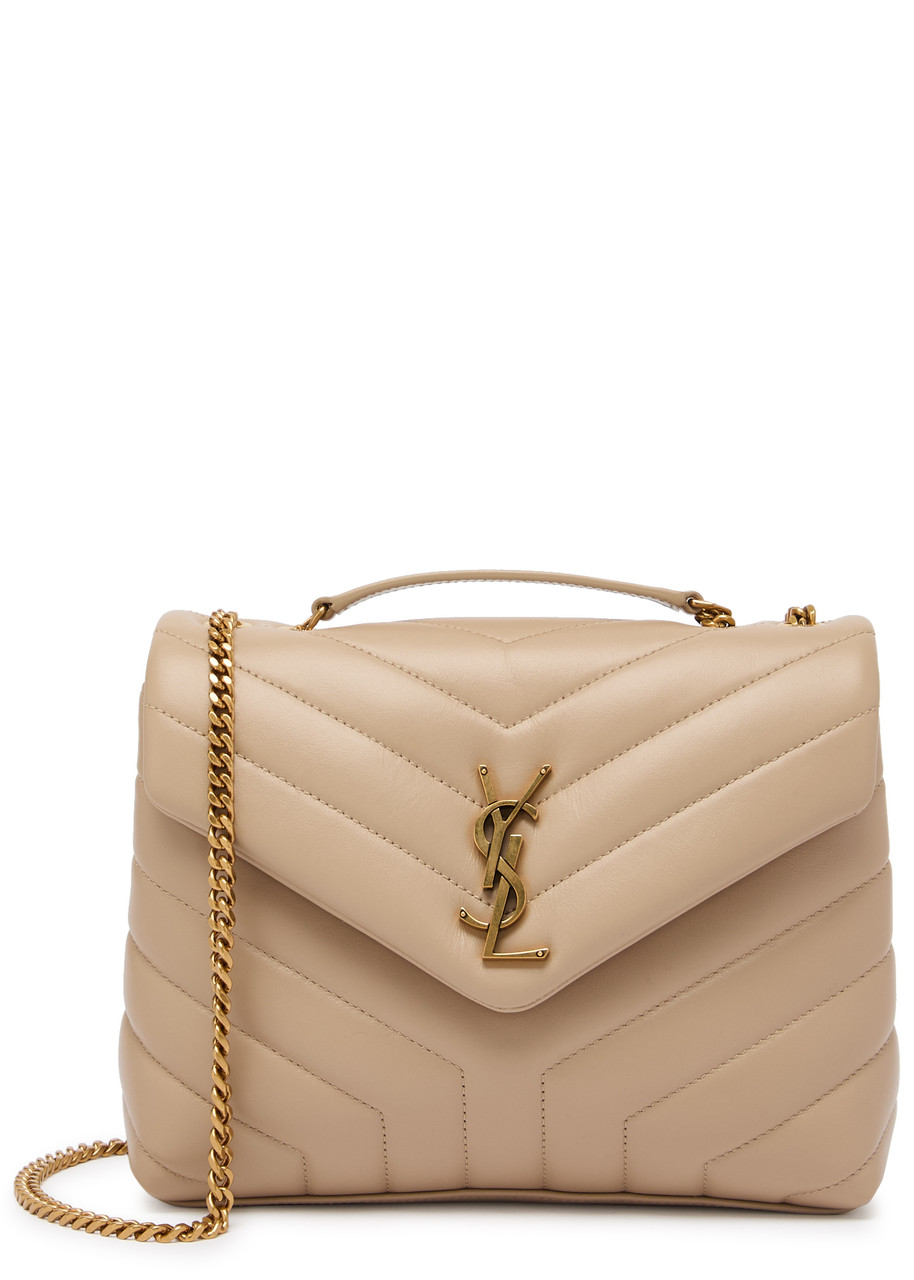 Saint Laurent Loulou Small Quilted Leather Shoulder bag - Beige - One Size