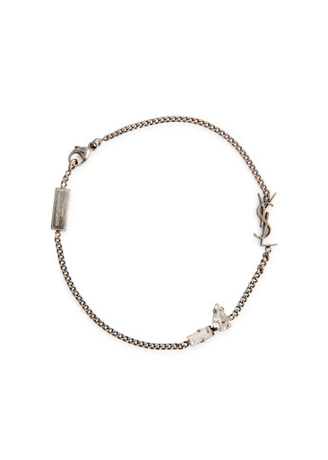 SAINT LAURENT Cassandre embellished chain bracelet | Harvey Nichols