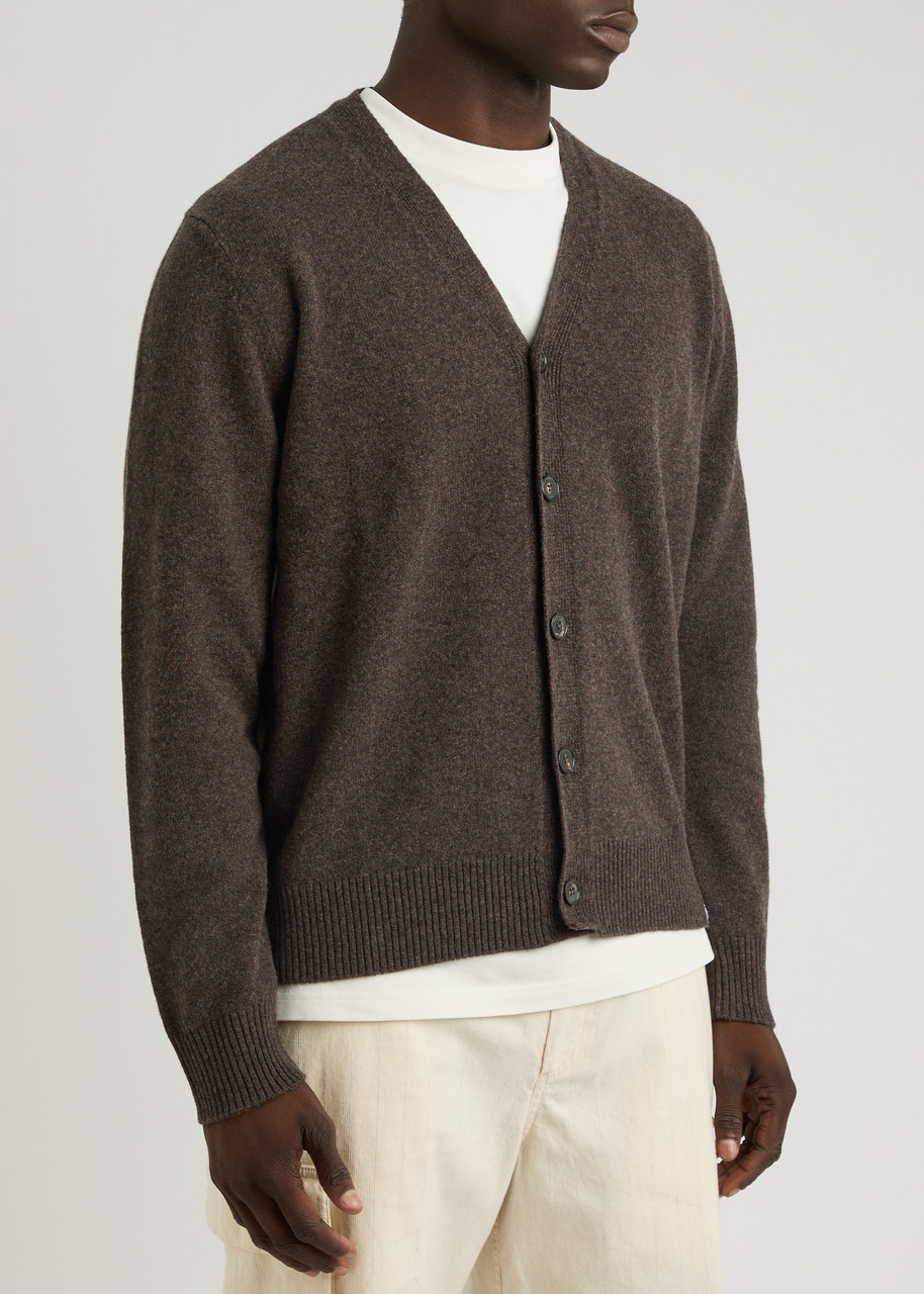 Norse Projects Norse Standard Wool Cardigan In Brown