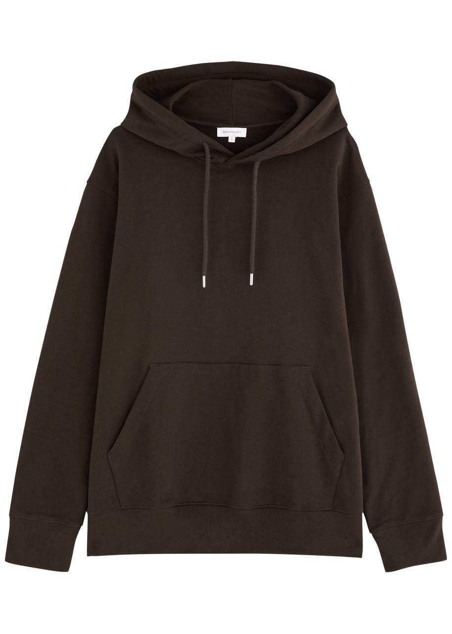 Norse Projects Norse Standard Hooded Cotton Sweatshirt In Brown