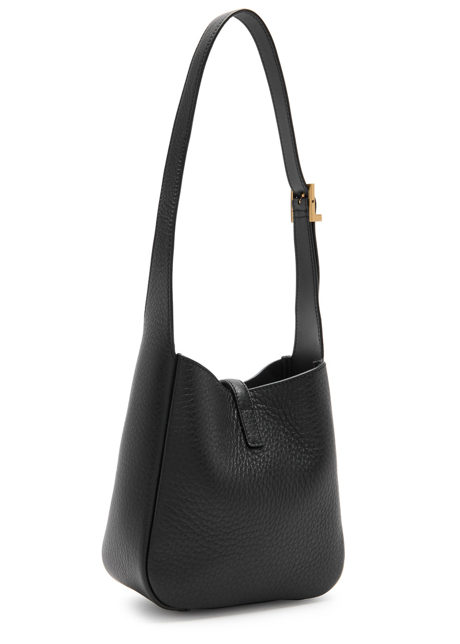 Saint Laurent Le 5 À 7 Mini Leather Hobo Bag In Black