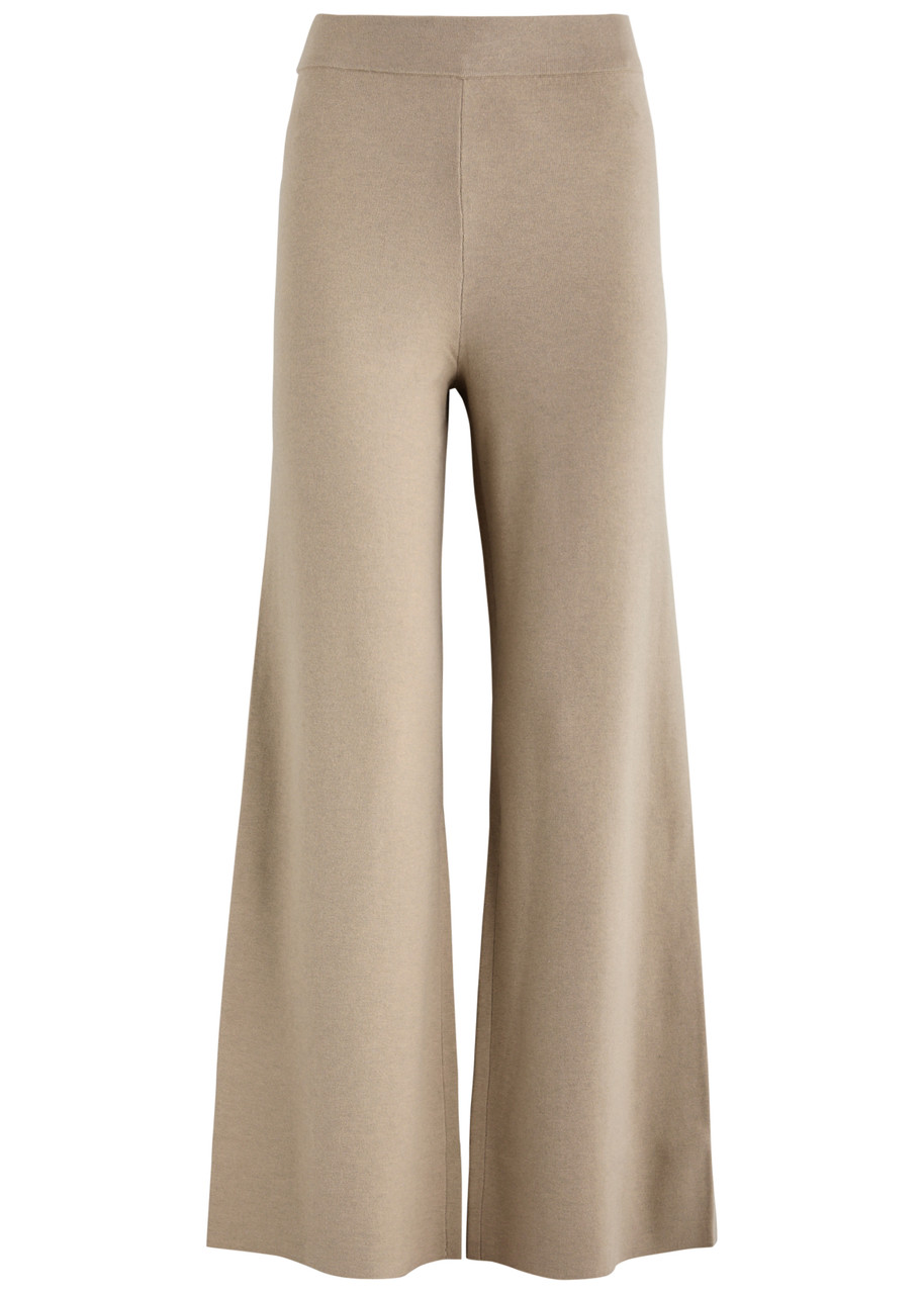 Rails Krista Wide-leg Knitted Trousers - Beige - L (UK14 / L)