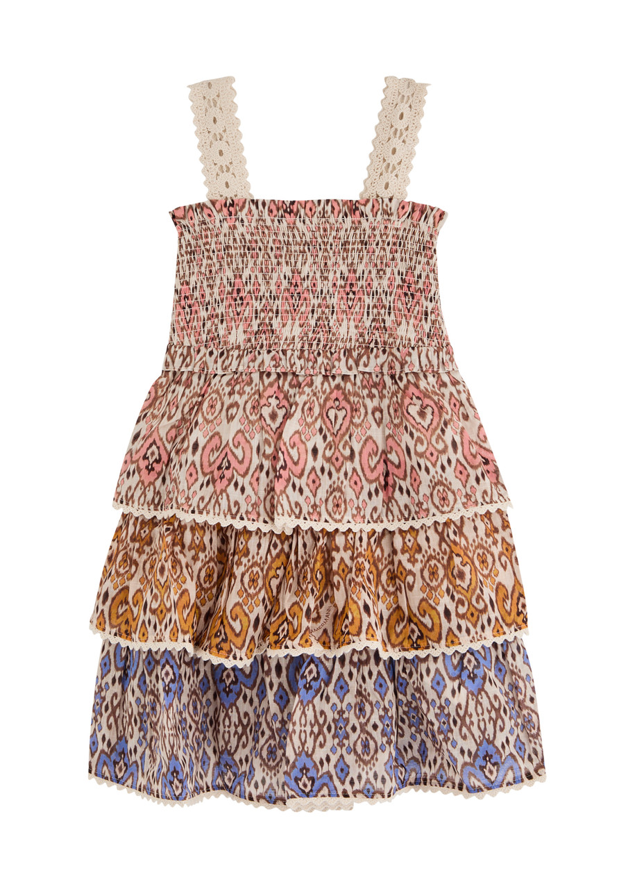 Zimmermann Kids Wylie Printed Cotton Dress - Multicoloured