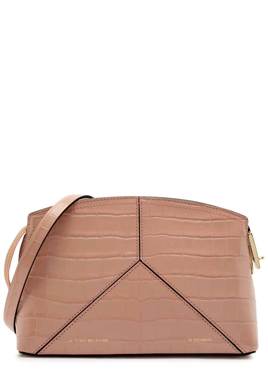 Victoria Beckham Small Classic Crocdile-effect Leather Clutch - Pink - One Size