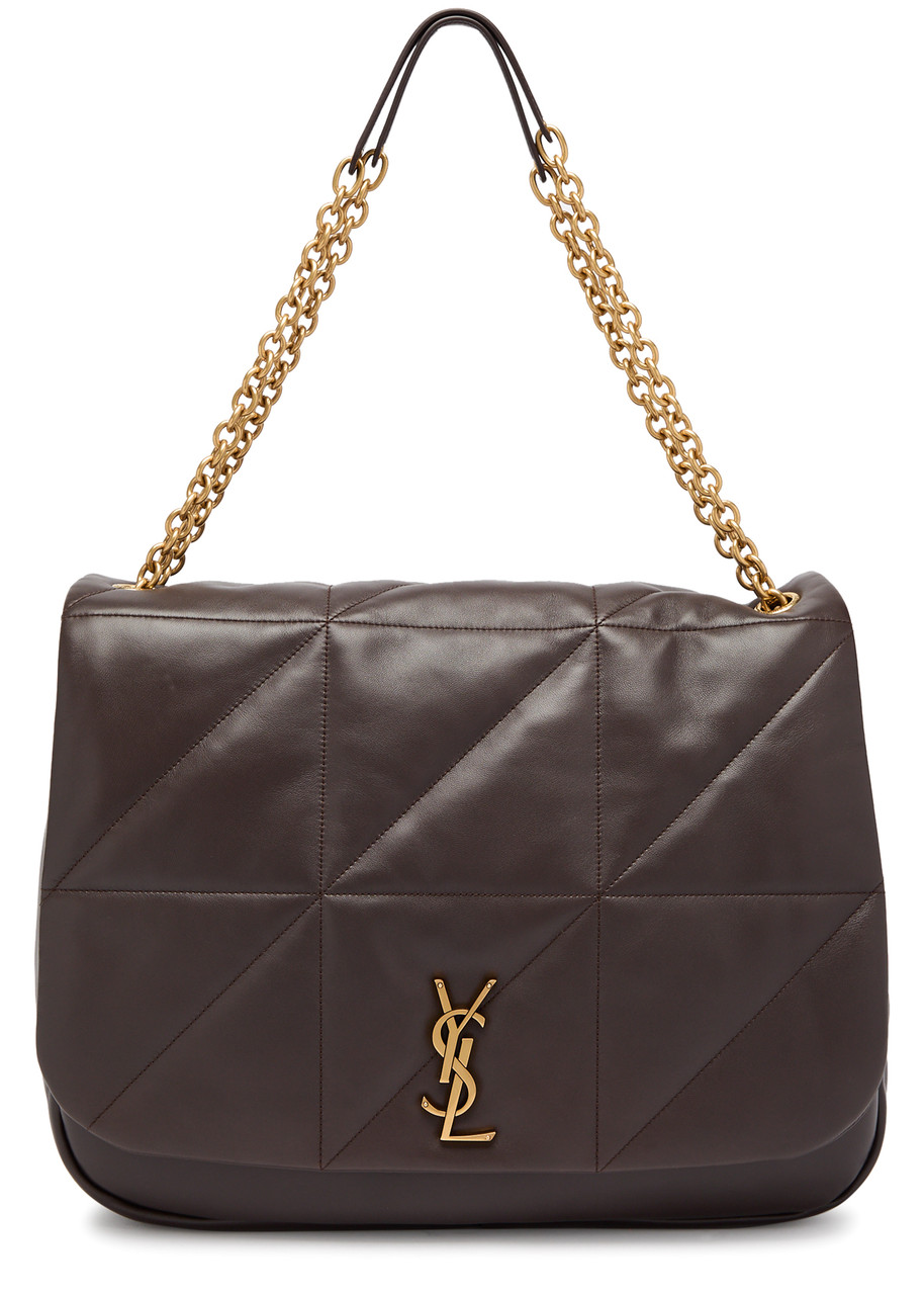 Saint Laurent Jamie 4.3 Xl Leather Shoulder Bag In Chocolate