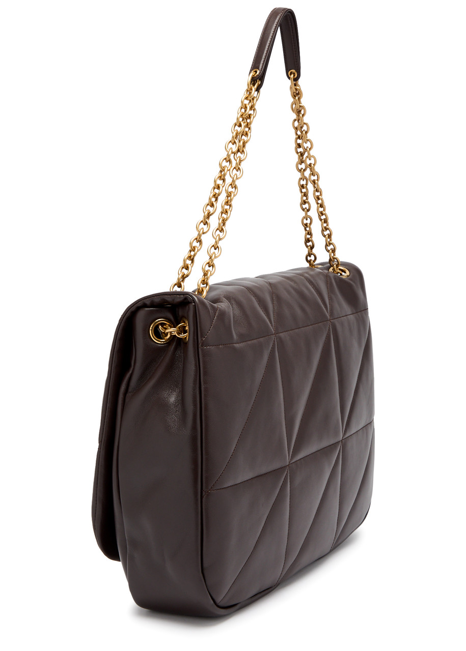 Saint Laurent Jamie 4.3 Xl Leather Shoulder Bag In Chocolate