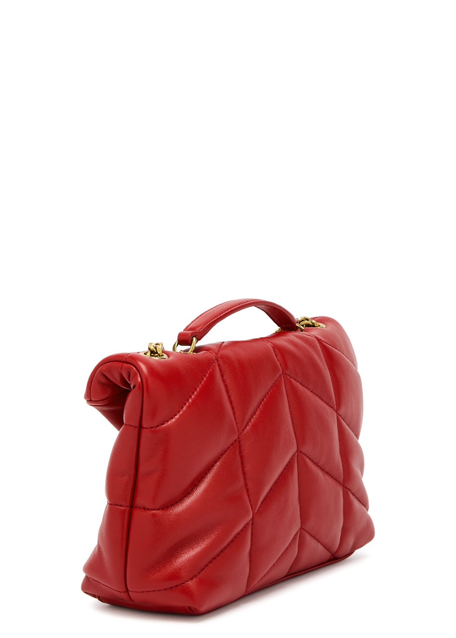Saint Laurent Toy Puffer Quilted Leather Shoulder Bag In Red