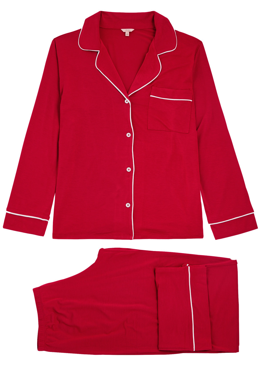 Eberjey Gisele Jersey Pyjama set - Red - L (UK14 / L)