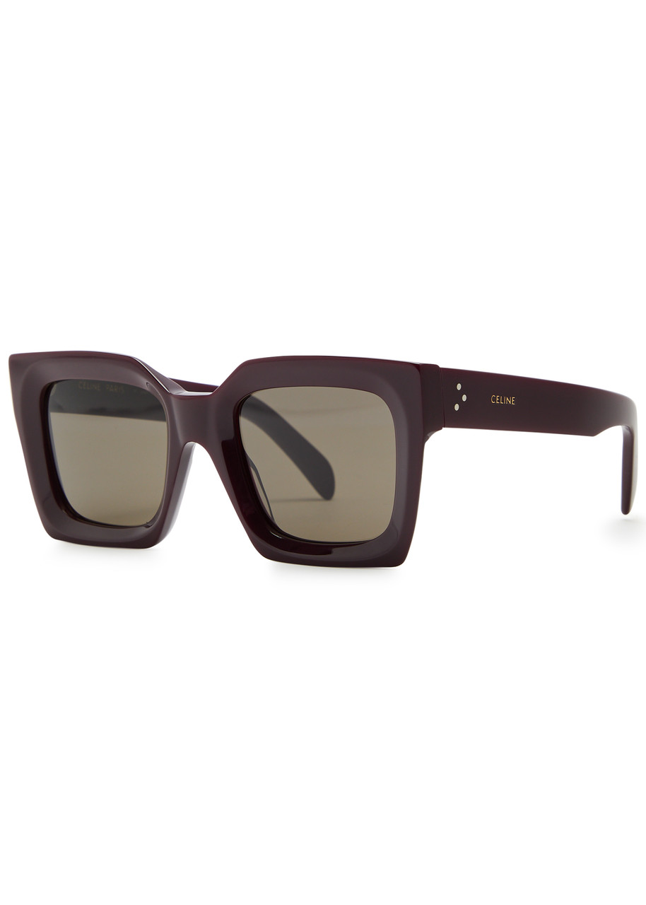Celine Eyewear Triomphe Square-frame Women's Designer Sunglasses Brown - Brown Havana - One Size