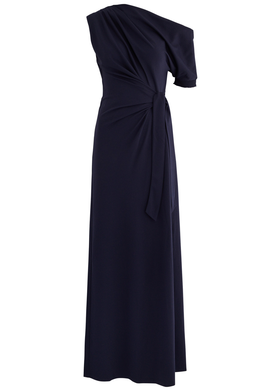 Diane Von Furstenberg Avi Wrap-effect Jersey Maxi Dress - Dark Navy - XS (UK6 /xs)