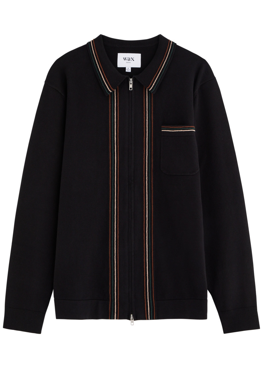 Wax London Amble Cotton Blend Polo Shirt - Black - XL