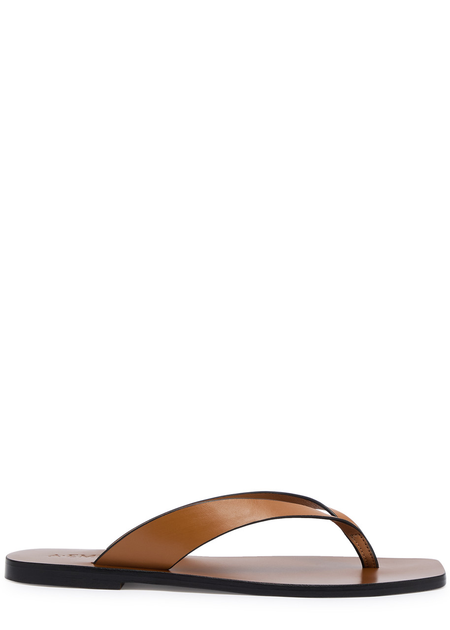A.emery Kinto Leather Flip Flops - Tan - 37 (IT37/ UK4)
