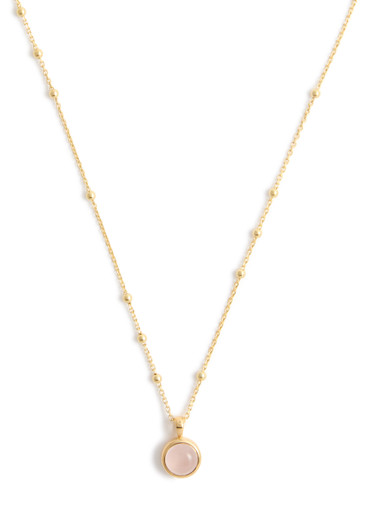 Daisy London Healing Stone 18kt Gold-plated Necklace In Pink