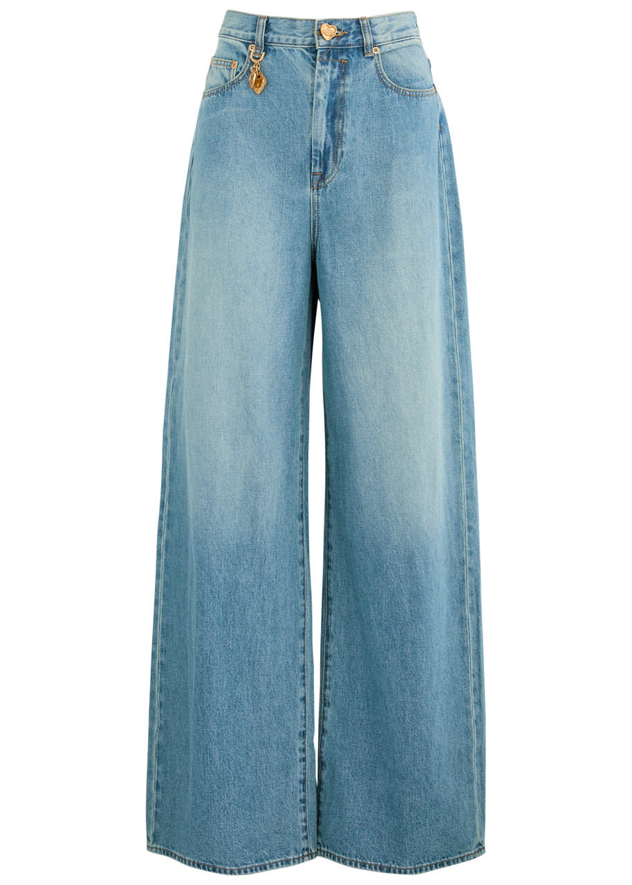 Zimmermann Crush Wide-leg Jeans In Denim