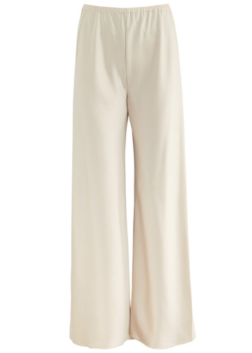 Almada Label Bias-cut Satin Trousers In Cream