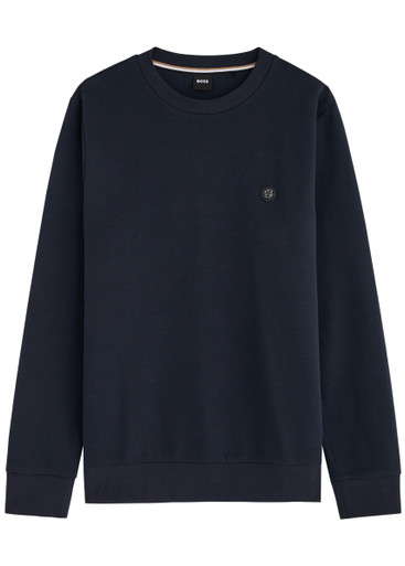 BOSS: Logo cotton-blend sweatshirt