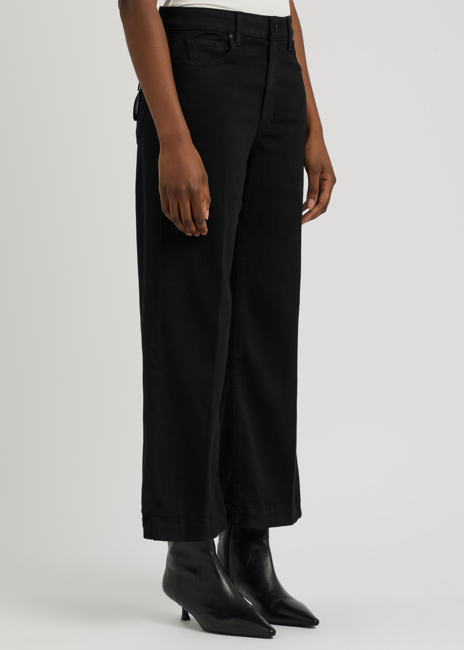 Paige Harper High-rise Wide-leg Jeans In Black