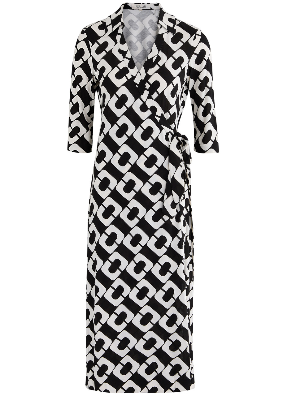 Diane Von Furstenberg Dress Woman Color Wine In Black And White