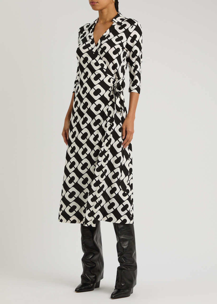 Diane Von Furstenberg Dress Woman Color Wine In Black And White