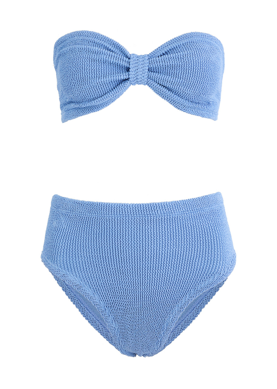 Hunza G Ruby Seersucker Bikini - Light Blue - One Size