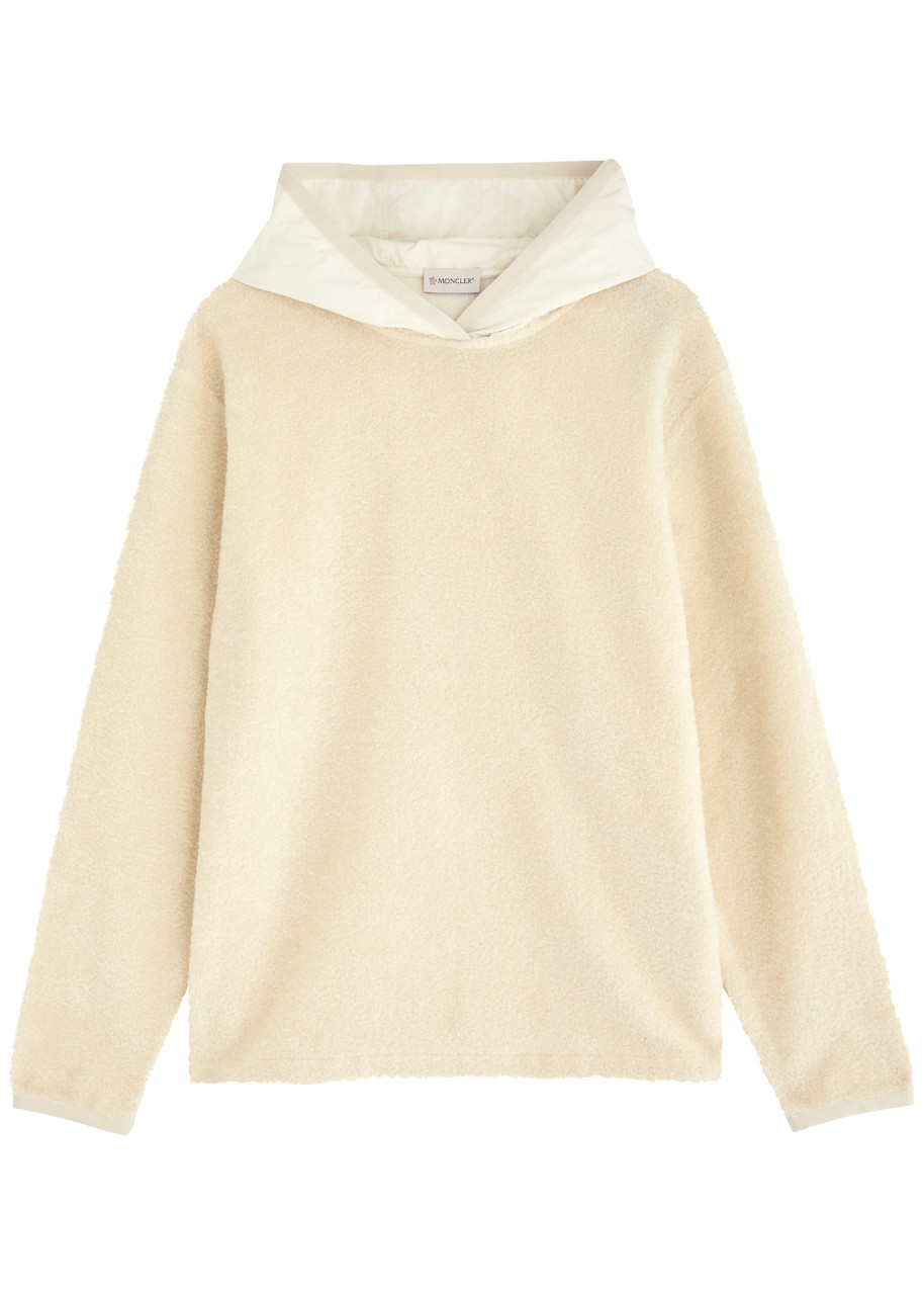 Moncler Teddy Hooded Sweatshirt In Ivory