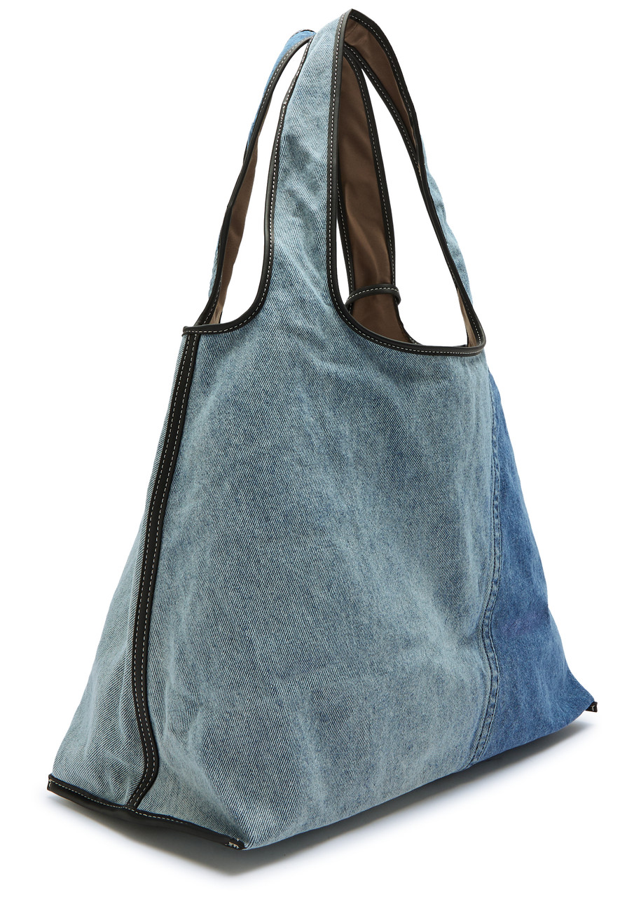 3.1 Phillip Lim Market Panelled Denim Tote In Indigo