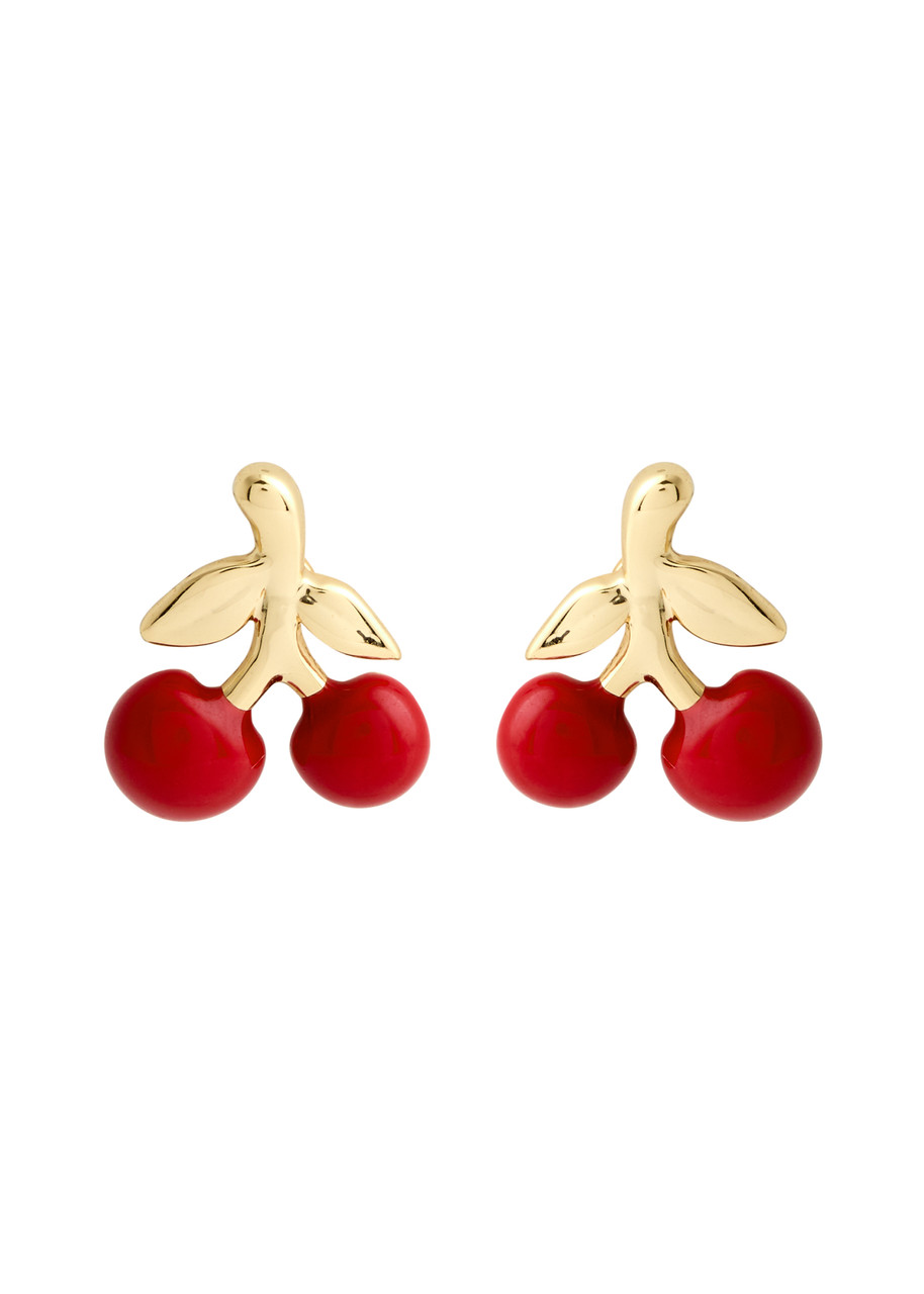 Coach Cherry Stud Earrings - Red - One Size