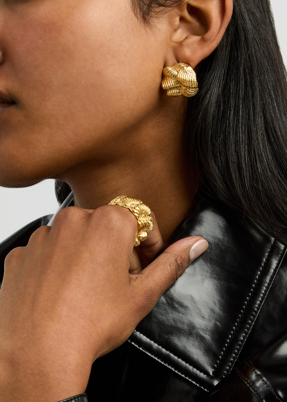 Completedworks Buttercream 18kt Gold-plated Earrings In Gold