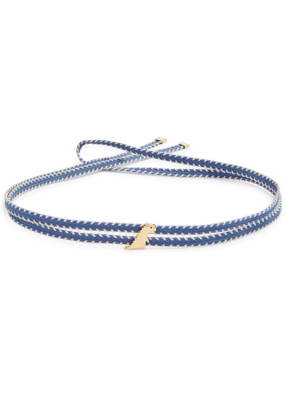 Aliita Dino Cowboy Cord Wrap Necklace - Blue - One Size