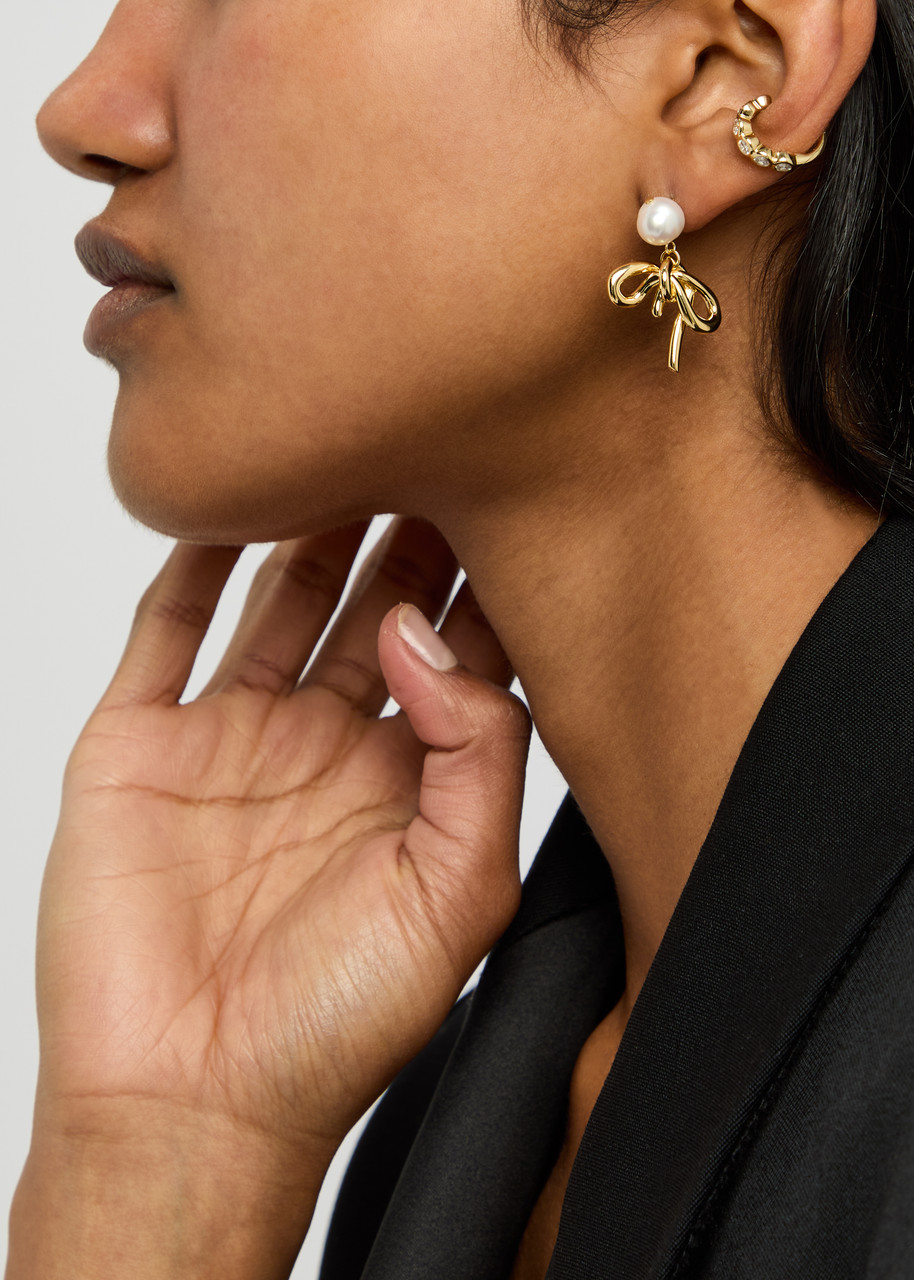 Completedworks 18k Gold-plated Bow Earrings In Gold