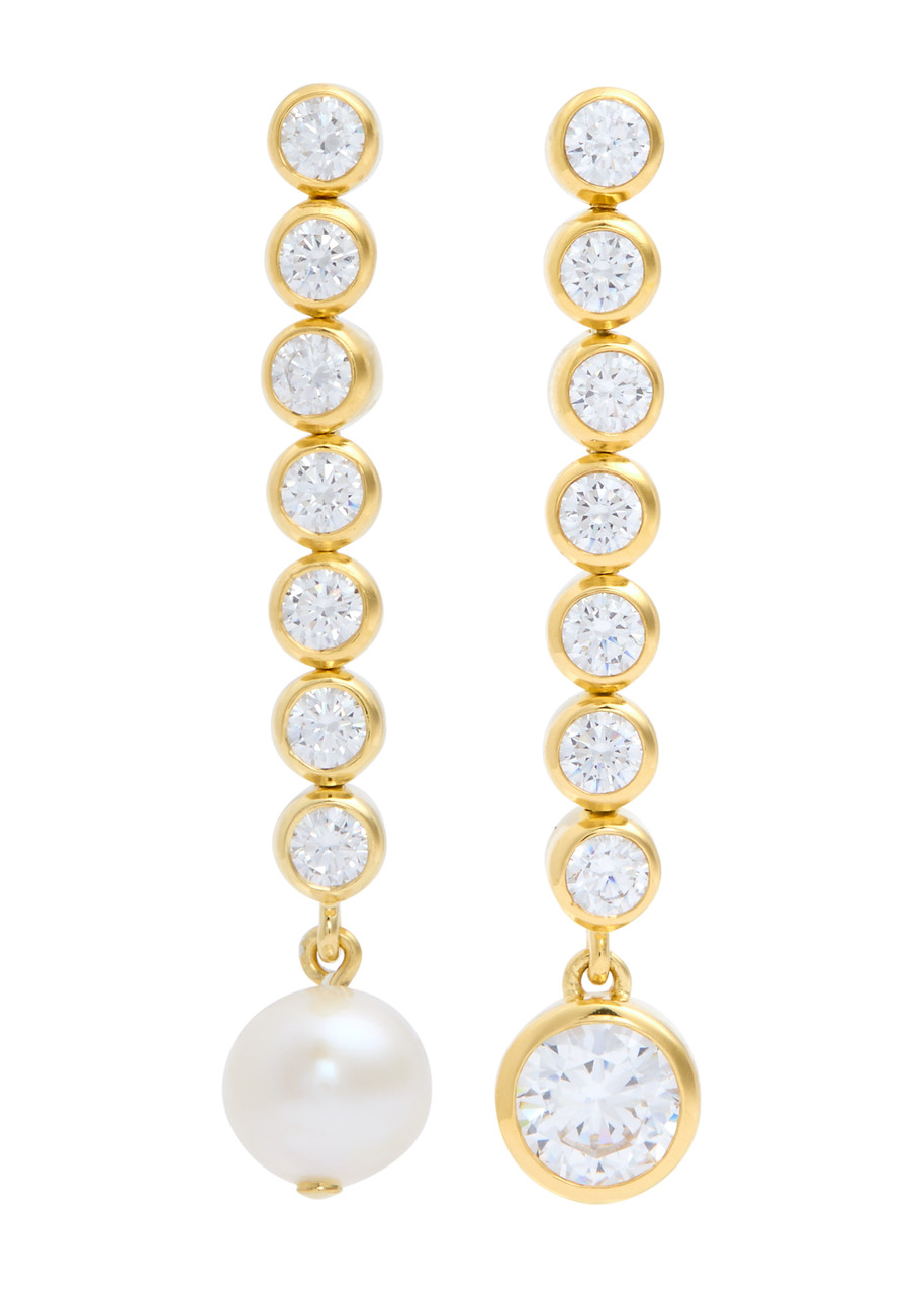 Completedworks Ascent Asymmetric 18kt Gold-plated Earrings In Gold