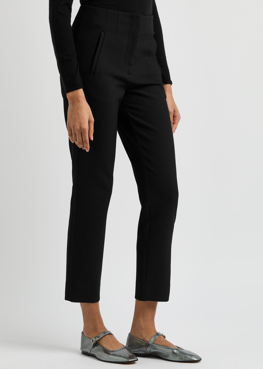 VERONICA BEARD VERONICA BEARD STILA CROPPED SLIM-LEG JERSEY TROUSERS