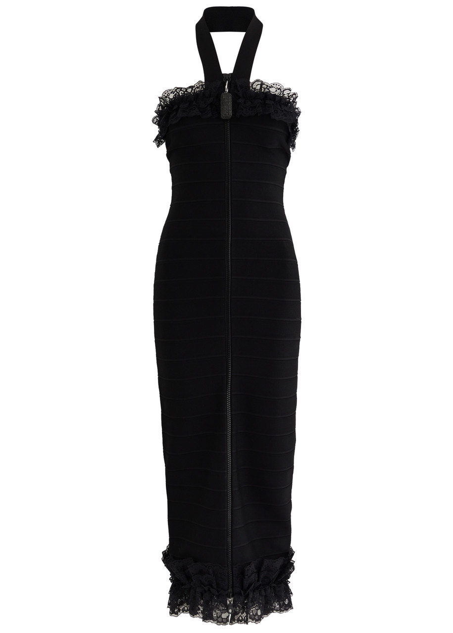 Self-portrait X Christopher Kane Lace-trimmed Midi Dress - Black - 8 (UK8 / S)
