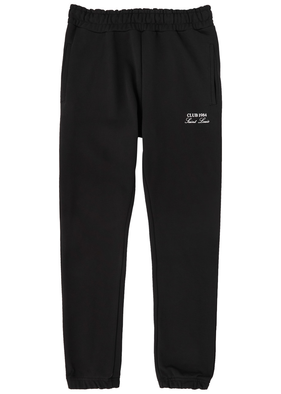 Club 1984 Essential Logo-embroidered Cotton Sweatpants – Black – XL Club 1984 Essential Logo-embroidered Cotton Sweatpants – Black – XL