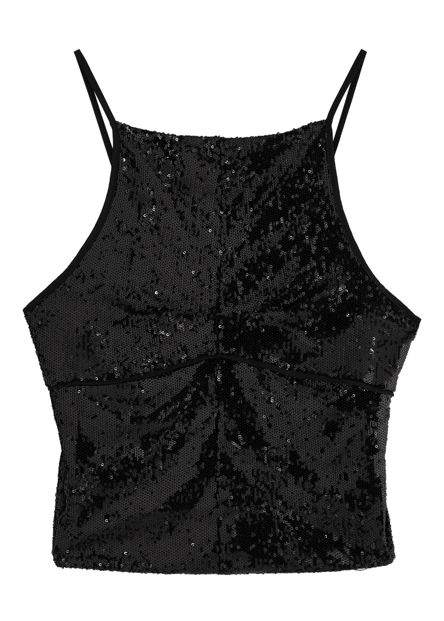 Free People Fp James Sequin Tank In Black