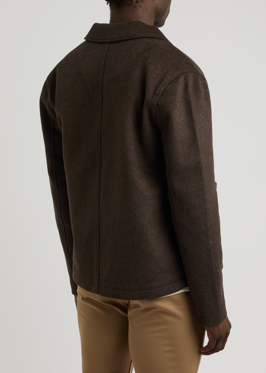  Paige Chancery Wool-blend Jacket - Brown - Xl 