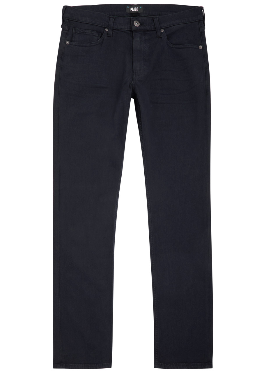 Paige Federal Slim Straight-leg Stretch-denim Jeans - Navy - 30 (W30 / S)