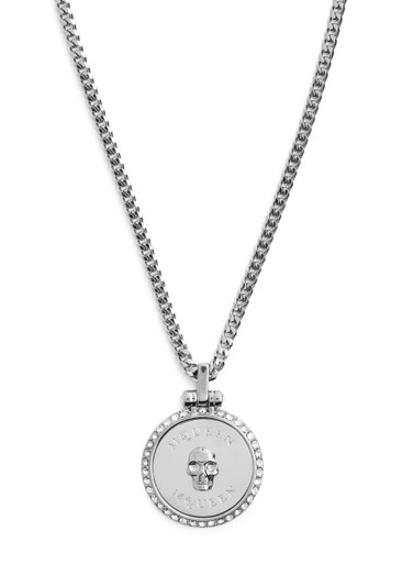 アクセサリー ALEXANDER MCQUEEN RUBBERCORDSKULLNo.503 ALEXANDER MCQUEEN Sovereign crystal-embellished skull necklace