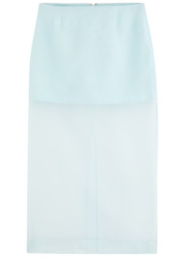 ZIMMERMANN Crush silk-organza midi skirt | Harvey Nichols