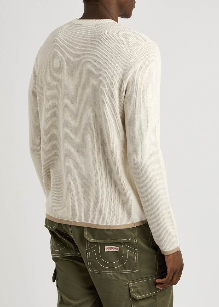  Rag & Bone Harvey Cotton-blend Jumper - Ivory - Xl 