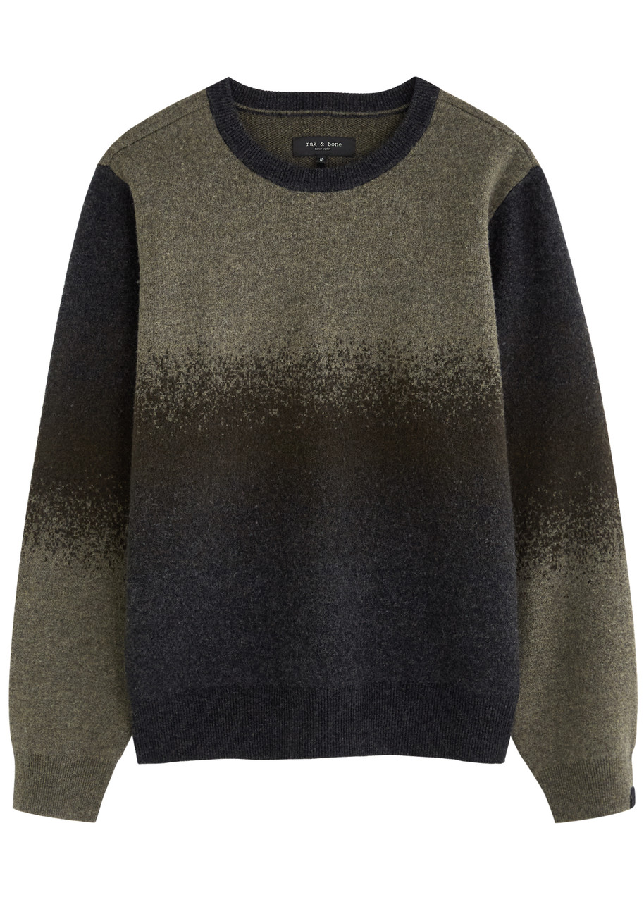 Rag & Bone Downing Oversize Wool & Cashmere Sweater In Green