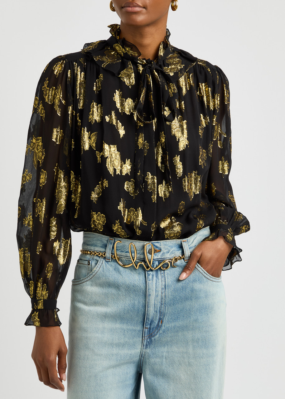 Chloé Small Iconic Signature Belt In Gold