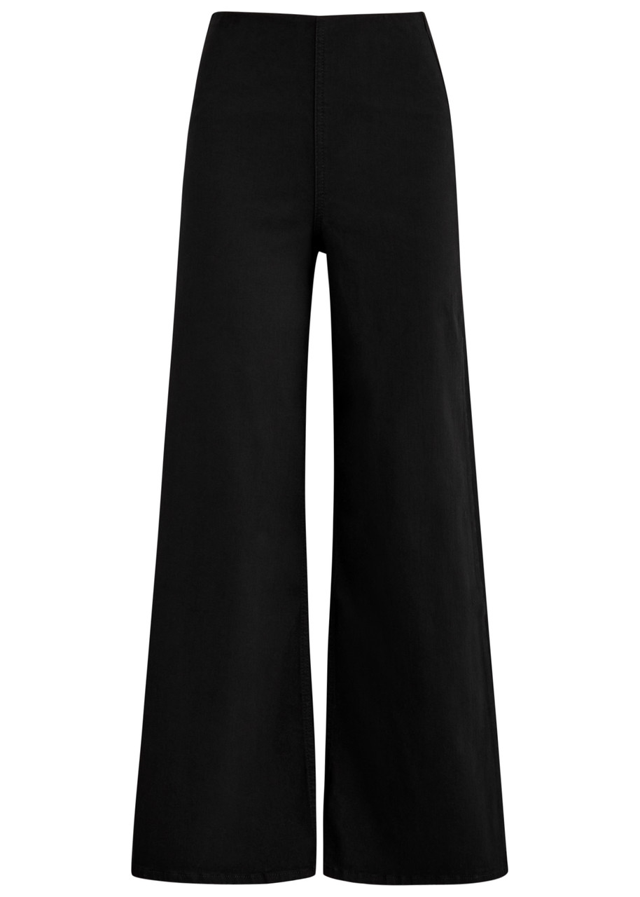 Rag & Bone Sofie Wide-leg Ponte Pants In Black