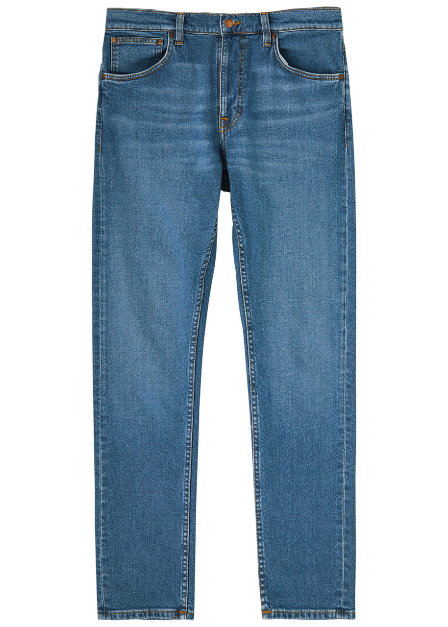 Nudie Jeans Lean Dean Slim-leg Jeans In Blue