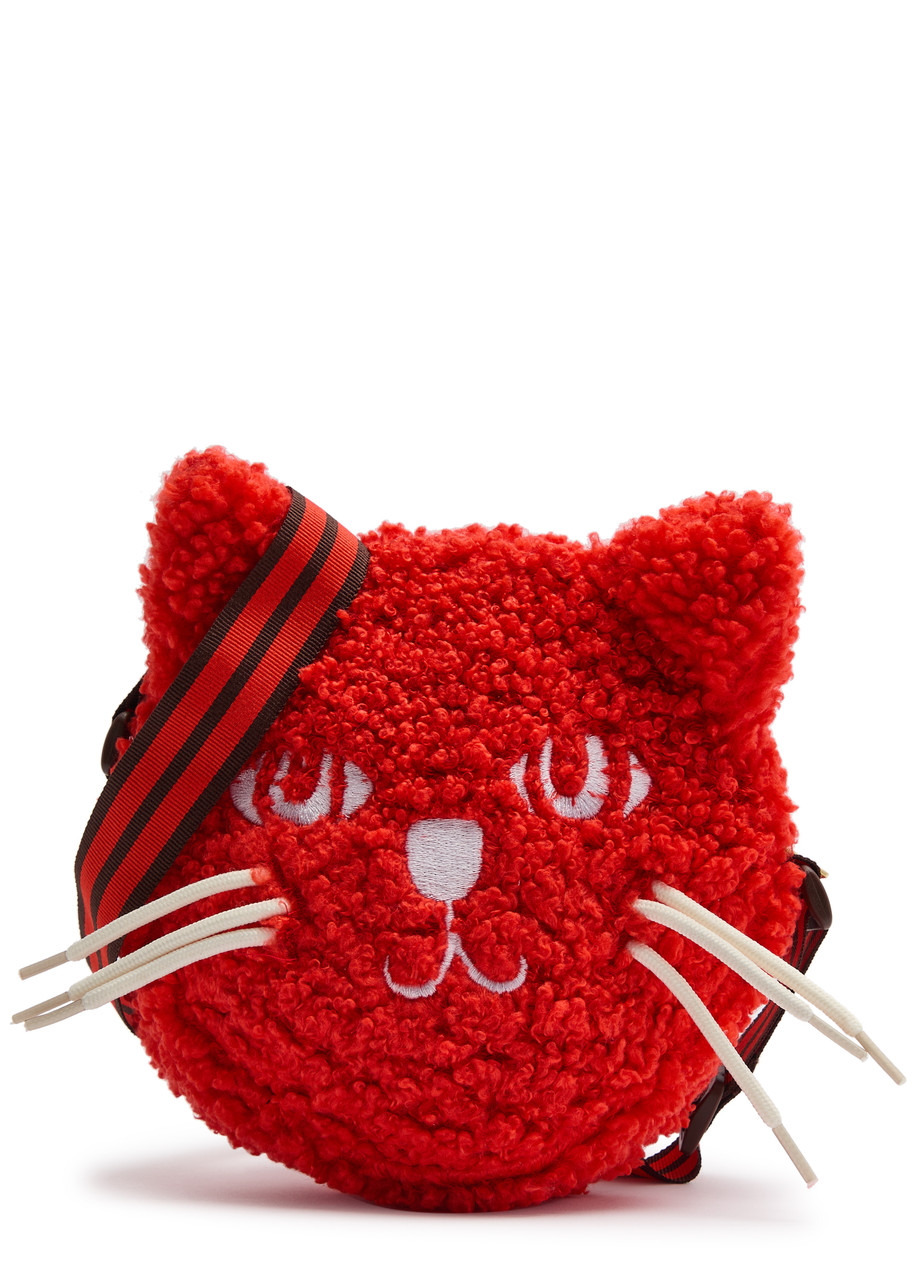 Mini Rodini Kids Cat Bouclé Cross-body bag - Red - 16/19 (newborn)