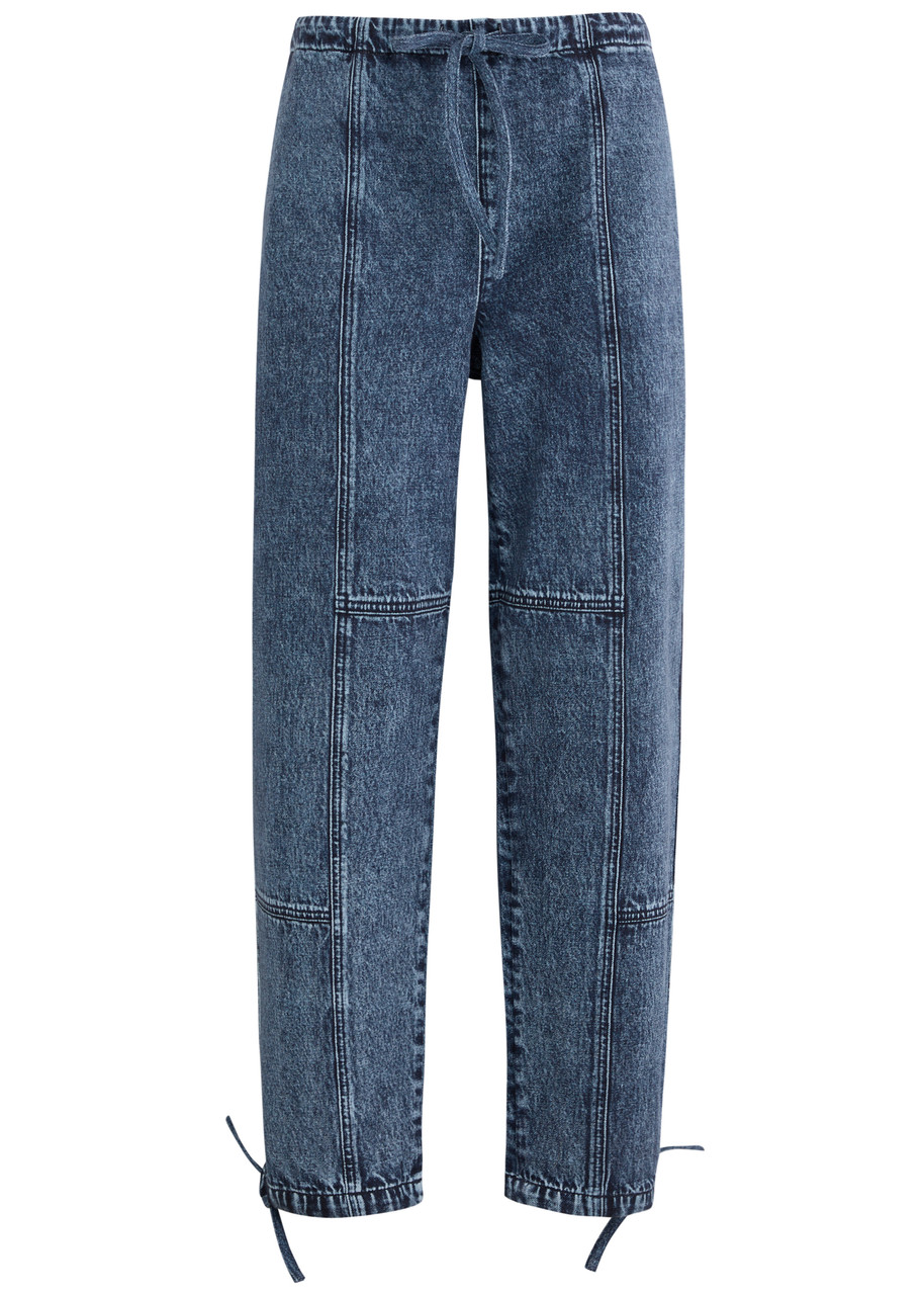 Rag & Bone Jordan Jeans-print Cotton Sweatpants In Blue