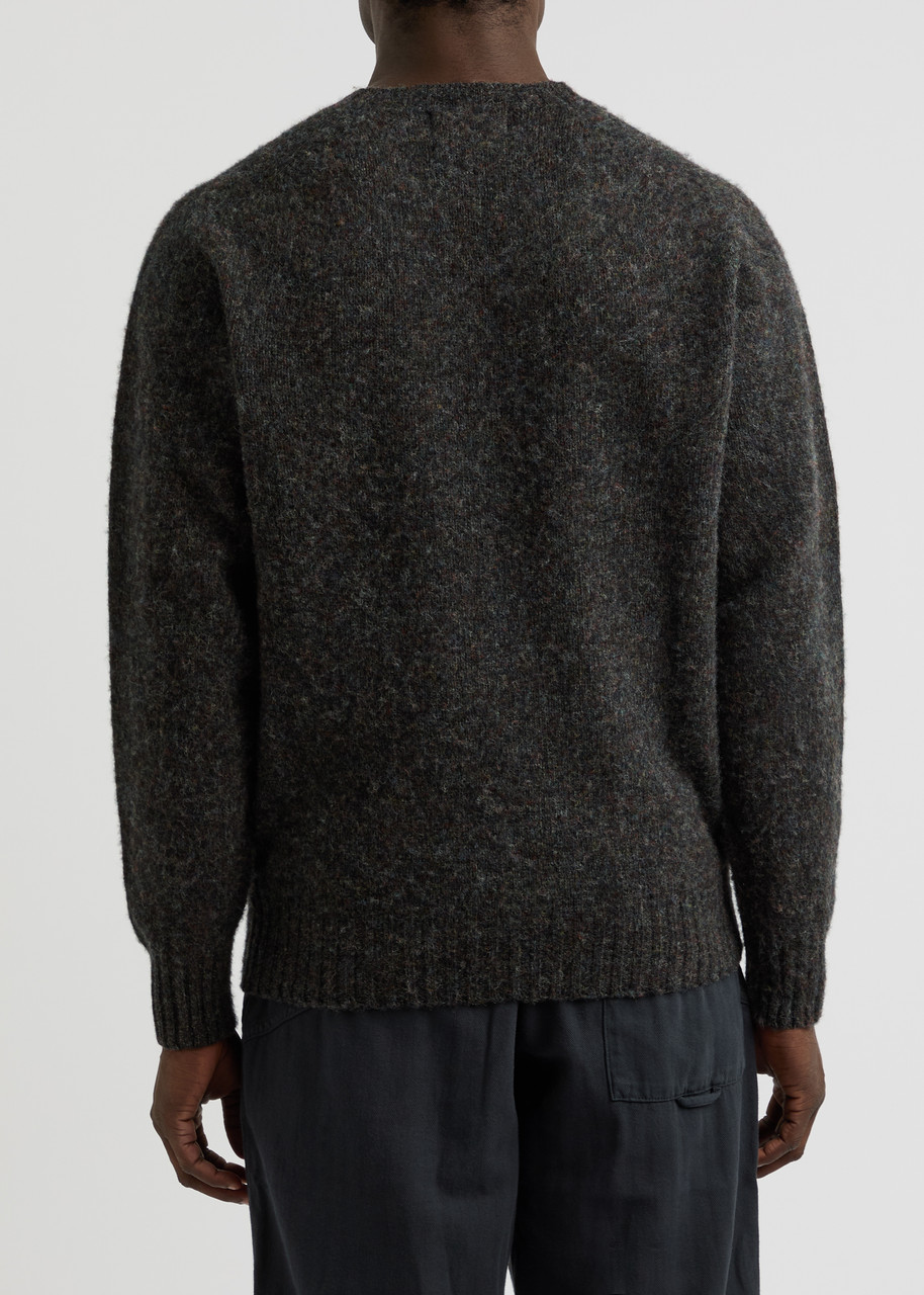  Ymc Suedehead Wool Jumper - Dark Grey - S 