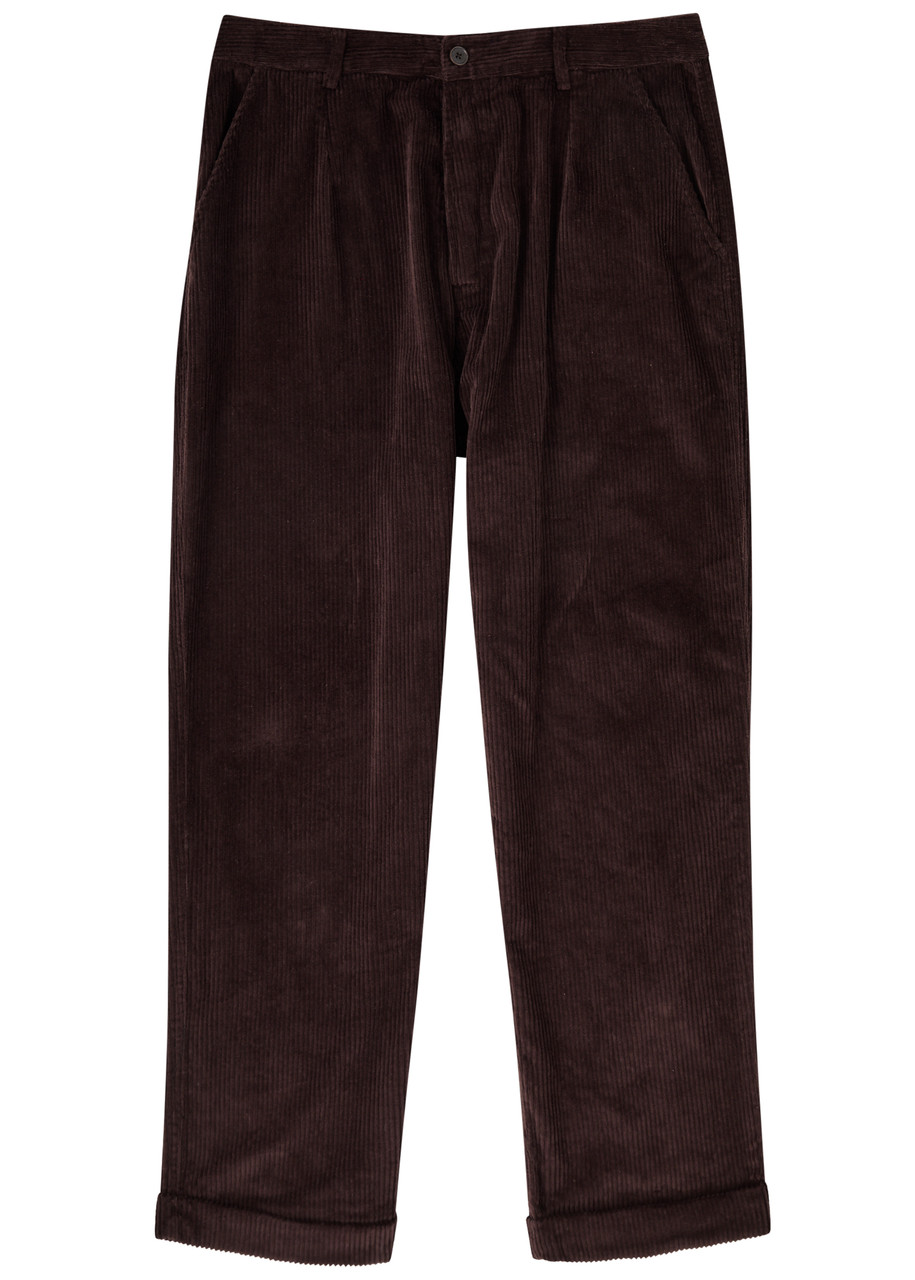 Universal Works Corduroy Chinos In Brown
