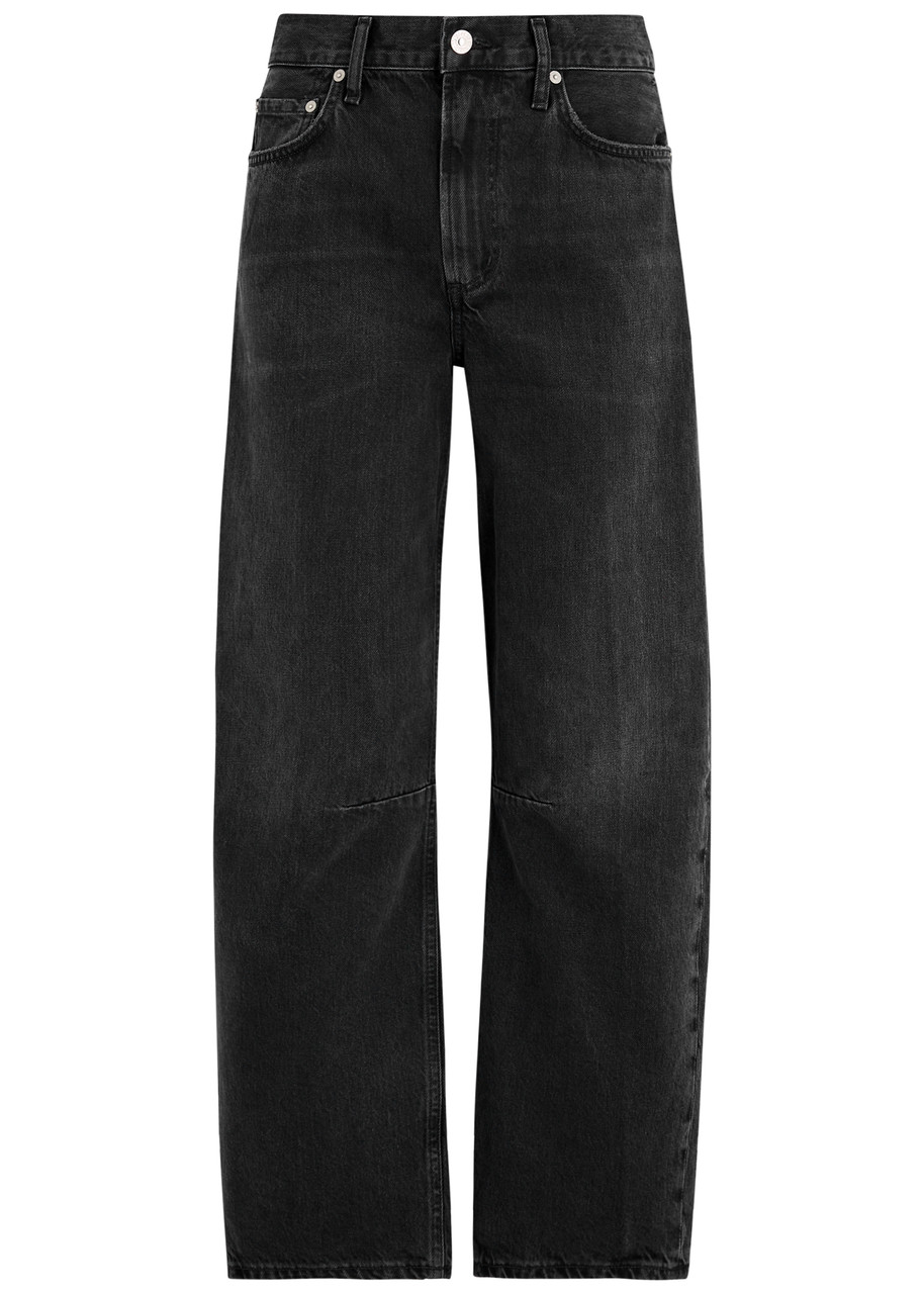 Citizen Of Humanity High-rise Wide-leg Jeans Belt Loops In Black
